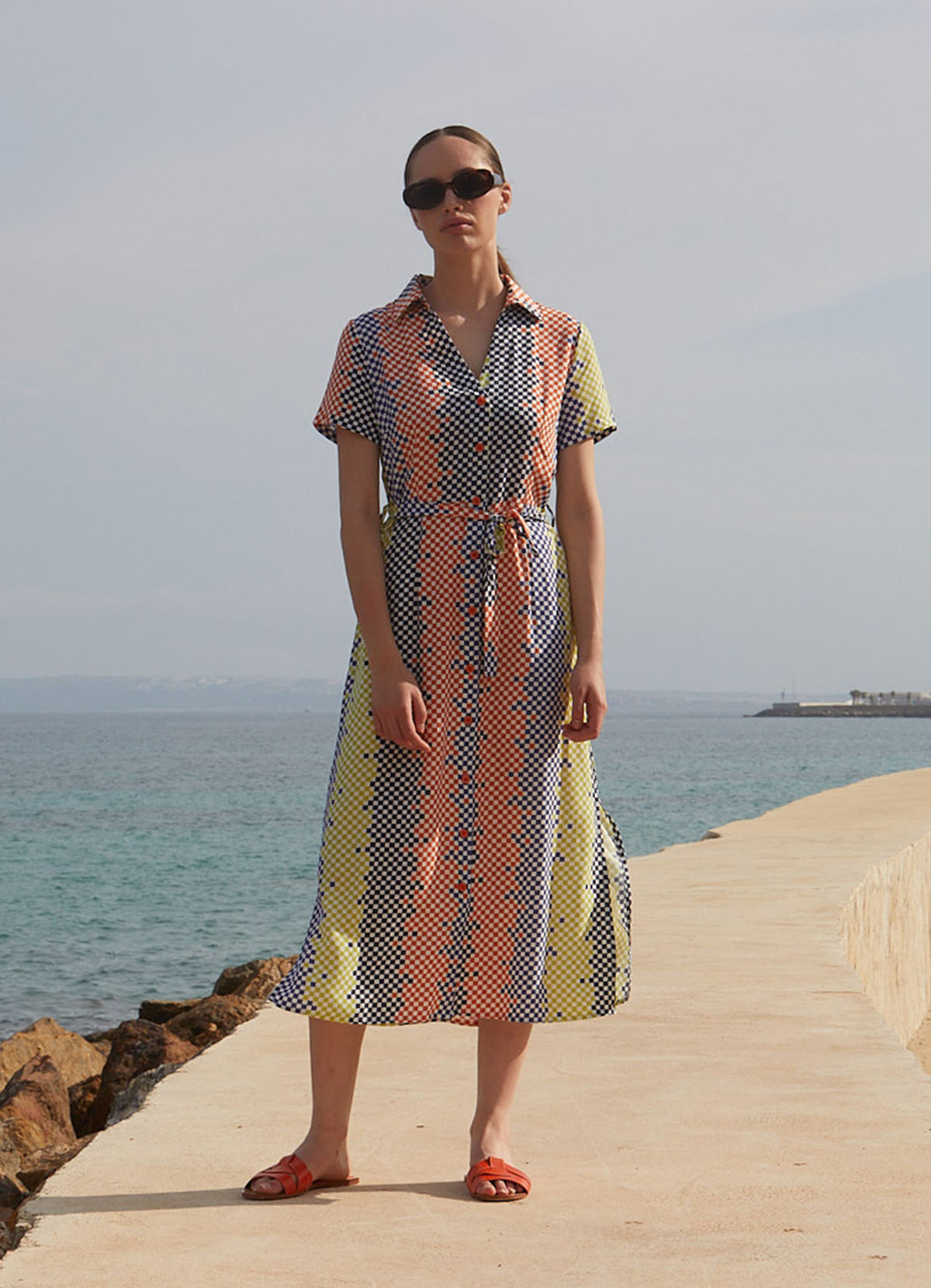 vestido midi camisero